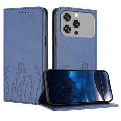 Tulips Butterfly Pattern Magnetic Vegan Leather Phone Case, For Oukitel C17 4G 2026, For Oukitel C26, For Oukitel C57s, For Oukitel C53, For Oukitel C51