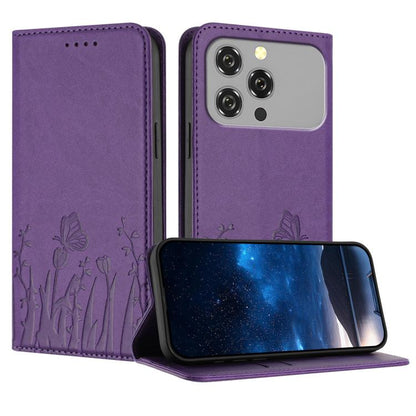Tulips Butterfly Pattern Magnetic Vegan Leather Phone Case, For Oukitel C17 4G 2026, For Oukitel C26, For Oukitel C57s, For Oukitel C53, For Oukitel C51