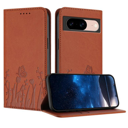 Orange tulips and butterfly magnetic phone case with folio flap and camera cutout