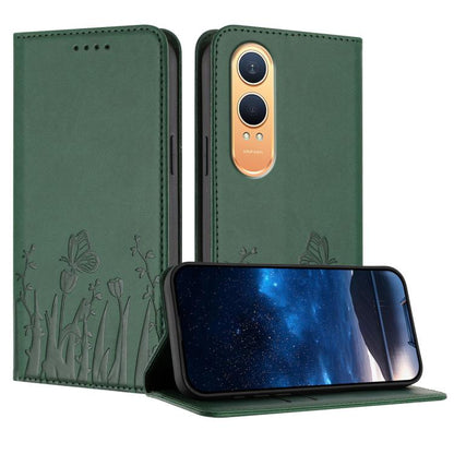 Tulips Butterfly Pattern Magnetic Vegan Leather Phone Case, For OnePlus Nord CE4 Lite, For OnePlus 12, For OnePlus Nord 3 / Ace 2V, For OnePlus 11