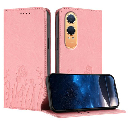 Tulips Butterfly Pattern Magnetic Vegan Leather Phone Case, For OnePlus Nord CE4 Lite, For OnePlus 12, For OnePlus Nord 3 / Ace 2V, For OnePlus 11