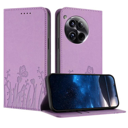 Tulips Butterfly Pattern Magnetic Vegan Leather Phone Case, For OnePlus Nord CE4 Lite, For OnePlus 12, For OnePlus Nord 3 / Ace 2V, For OnePlus 11