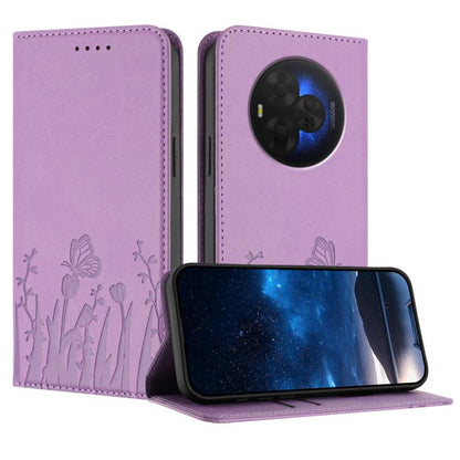 Tulips Butterfly Pattern Magnetic Vegan Leather Phone Case, For TCL K70 5G, For TCL K70 SE T453D, For TCL K70 Power 4G, For TCL NxtPaper 70 Pro 5G, For TCL NxtPaper 60 Ultra 5G, For TCL 50 LE / TCL K23 / TCL K24, For TCL 405 / 406 / 406s               ...