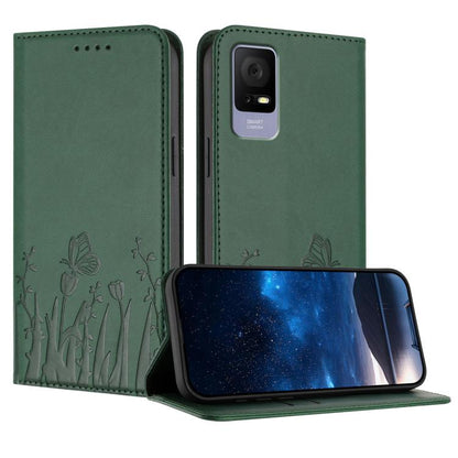 Tulips Butterfly Pattern Magnetic Vegan Leather Phone Case, For TCL K70 5G, For TCL K70 SE T453D, For TCL K70 Power 4G, For TCL NxtPaper 70 Pro 5G, For TCL NxtPaper 60 Ultra 5G, For TCL 50 LE / TCL K23 / TCL K24, For TCL 405 / 406 / 406s               ...