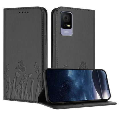 Tulips Butterfly Pattern Magnetic Vegan Leather Phone Case, For TCL K70 5G, For TCL K70 SE T453D, For TCL K70 Power 4G, For TCL NxtPaper 70 Pro 5G, For TCL NxtPaper 60 Ultra 5G, For TCL 50 LE / TCL K23 / TCL K24, For TCL 405 / 406 / 406s               ...