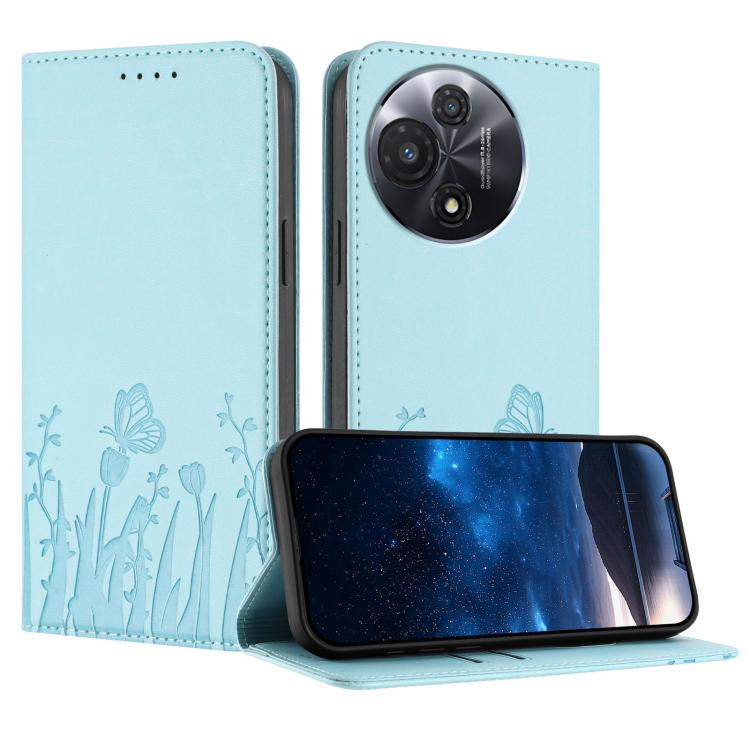 Tulips Butterfly Pattern Magnetic Vegan Leather Phone Case, For TCL K70 5G, For TCL K70 SE T453D, For TCL K70 Power 4G, For TCL NxtPaper 70 Pro 5G, For TCL NxtPaper 60 Ultra 5G, For TCL 50 LE / TCL K23 / TCL K24, For TCL 405 / 406 / 406s               ...