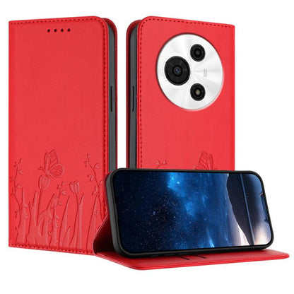 Tulips Butterfly Pattern Magnetic Vegan Leather Phone Case, For TCL K70 5G, For TCL K70 SE T453D, For TCL K70 Power 4G, For TCL NxtPaper 70 Pro 5G, For TCL NxtPaper 60 Ultra 5G, For TCL 50 LE / TCL K23 / TCL K24, For TCL 405 / 406 / 406s               ...