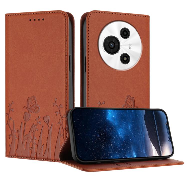 Tulips Butterfly Pattern Magnetic Vegan Leather Phone Case, For TCL K70 5G, For TCL K70 SE T453D, For TCL K70 Power 4G, For TCL NxtPaper 70 Pro 5G, For TCL NxtPaper 60 Ultra 5G, For TCL 50 LE / TCL K23 / TCL K24, For TCL 405 / 406 / 406s               ...