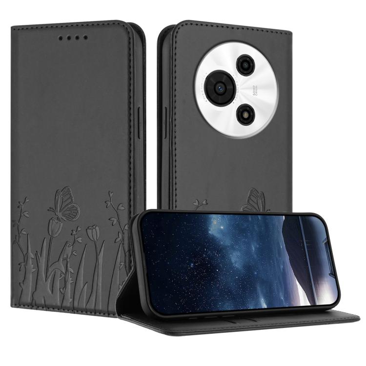 Tulips Butterfly Pattern Magnetic Vegan Leather Phone Case, For TCL K70 5G, For TCL K70 SE T453D, For TCL K70 Power 4G, For TCL NxtPaper 70 Pro 5G, For TCL NxtPaper 60 Ultra 5G, For TCL 50 LE / TCL K23 / TCL K24, For TCL 405 / 406 / 406s               ...