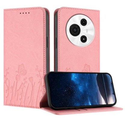 Tulips Butterfly Pattern Magnetic Vegan Leather Phone Case, For TCL K70 5G, For TCL K70 SE T453D, For TCL K70 Power 4G, For TCL NxtPaper 70 Pro 5G, For TCL NxtPaper 60 Ultra 5G, For TCL 50 LE / TCL K23 / TCL K24, For TCL 405 / 406 / 406s               ...
