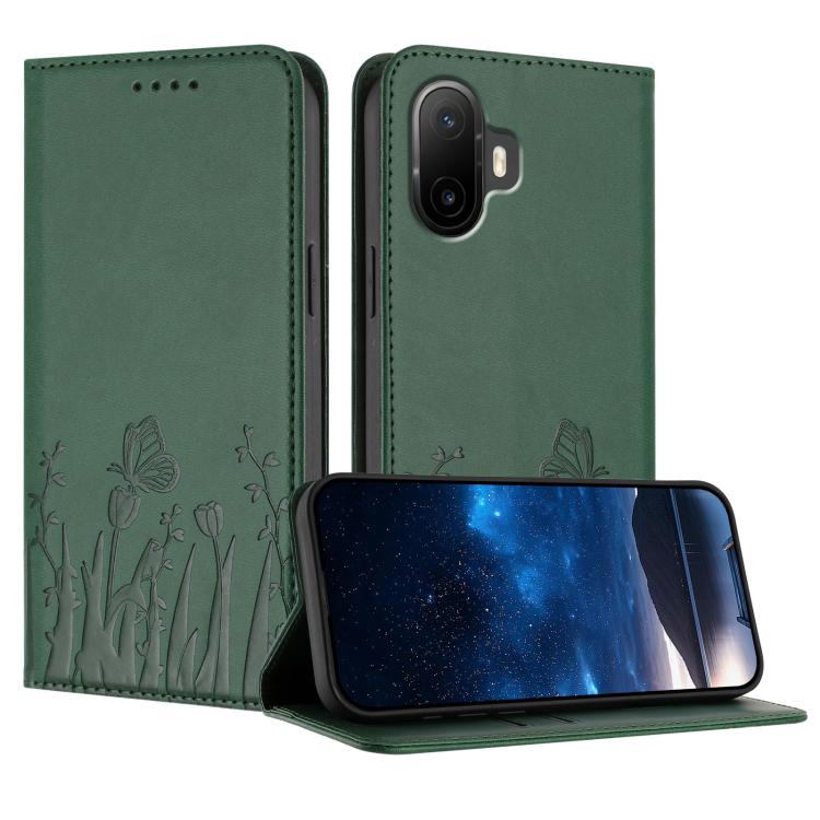 Tulips Butterfly Pattern Magnetic Vegan Leather Phone Case, For TCL K70 5G, For TCL K70 SE T453D, For TCL K70 Power 4G, For TCL NxtPaper 70 Pro 5G, For TCL NxtPaper 60 Ultra 5G, For TCL 50 LE / TCL K23 / TCL K24, For TCL 405 / 406 / 406s               ...