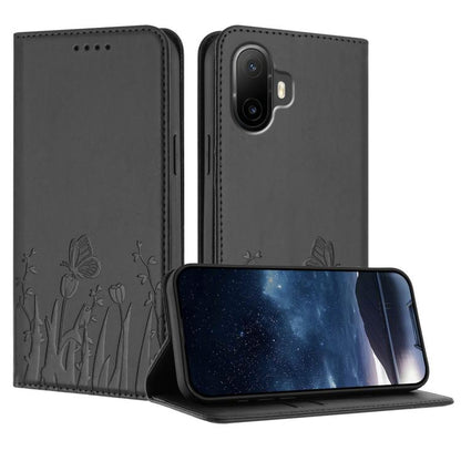 Tulips Butterfly Pattern Magnetic Vegan Leather Phone Case, For TCL K70 5G, For TCL K70 SE T453D, For TCL K70 Power 4G, For TCL NxtPaper 70 Pro 5G, For TCL NxtPaper 60 Ultra 5G, For TCL 50 LE / TCL K23 / TCL K24, For TCL 405 / 406 / 406s               ...