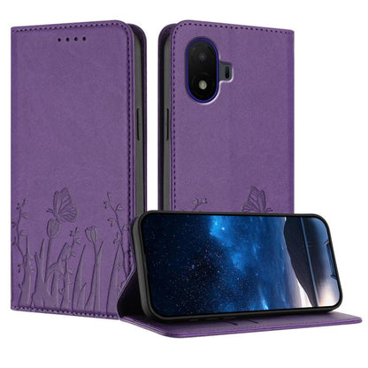 Tulips Butterfly Pattern Magnetic Vegan Leather Phone Case, For TCL K70 5G, For TCL K70 SE T453D, For TCL K70 Power 4G, For TCL NxtPaper 70 Pro 5G, For TCL NxtPaper 60 Ultra 5G, For TCL 50 LE / TCL K23 / TCL K24, For TCL 405 / 406 / 406s               ...