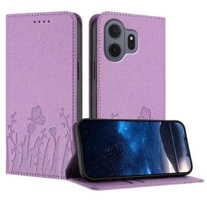 Tulips Butterfly Pattern Magnetic Vegan Leather Phone Case, For TCL K70 5G, For TCL K70 SE T453D, For TCL K70 Power 4G, For TCL NxtPaper 70 Pro 5G, For TCL NxtPaper 60 Ultra 5G, For TCL 50 LE / TCL K23 / TCL K24, For TCL 405 / 406 / 406s               ...