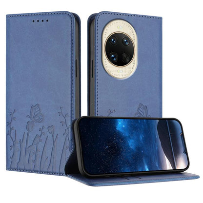 Tulips Butterfly Pattern Magnetic Vegan Leather Phone Case, For Huawei Enjoy 80 Plus, For Huawei Mate 70 Air 5G, For Huawei Pura 80 Pro+ 5G, For Huawei Pura 80 Pro 5G, For Huawei Pura 80 5G, For Huawei Enjoy 80s, For Huawei nova 14 Ultra               ...