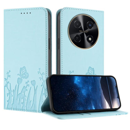 Tulips Butterfly Pattern Magnetic Vegan Leather Phone Case, For Huawei Enjoy 80, For Huawei Mate 70 Pro / Mate 70 Pro+, For Huawei Mate 70, For Huawei Pura 70 Pro / Pura 70 Pro+, For Huawei nova 12i, For Huawei nova 12 SE / nova 11 SE, For Huawei nova ...