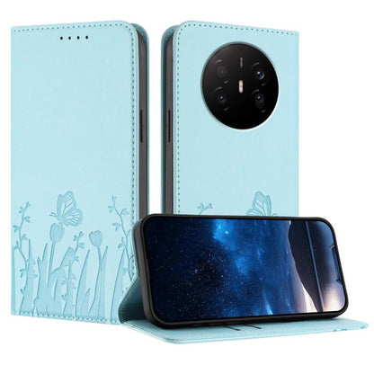 Tulips Butterfly Pattern Magnetic Vegan Leather Phone Case, For Huawei Enjoy 80 Plus, For Huawei Mate 70 Air 5G, For Huawei Pura 80 Pro+ 5G, For Huawei Pura 80 Pro 5G, For Huawei Pura 80 5G, For Huawei Enjoy 80s, For Huawei nova 14 Ultra               ...