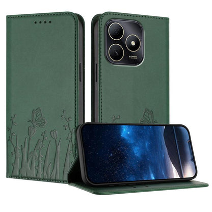 Tulips Butterfly Pattern Magnetic Vegan Leather Phone Case, For Huawei Enjoy 80 Plus, For Huawei Mate 70 Air 5G, For Huawei Pura 80 Pro+ 5G, For Huawei Pura 80 Pro 5G, For Huawei Pura 80 5G, For Huawei Enjoy 80s, For Huawei nova 14 Ultra               ...