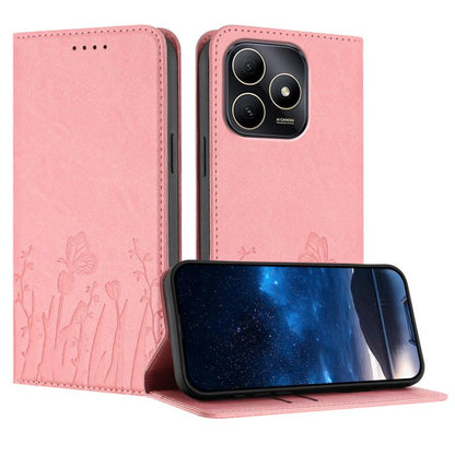 Tulips Butterfly Pattern Magnetic Vegan Leather Phone Case, For Huawei Enjoy 80 Plus, For Huawei Mate 70 Air 5G, For Huawei Pura 80 Pro+ 5G, For Huawei Pura 80 Pro 5G, For Huawei Pura 80 5G, For Huawei Enjoy 80s, For Huawei nova 14 Ultra               ...