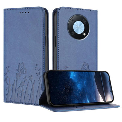 Tulips Butterfly Pattern Magnetic Vegan Leather Phone Case, For Huawei nova 12 Pro / nova 12 Ultra, For Huawei Mate 60 Pro / Mate 60 Pro+, For Huawei Maimang A20, For Huawei Mate 60, For Huawei Enjoy 50 / Enjoy 60 / nova Y70, For Huawei P60 / P60 Pro  ...