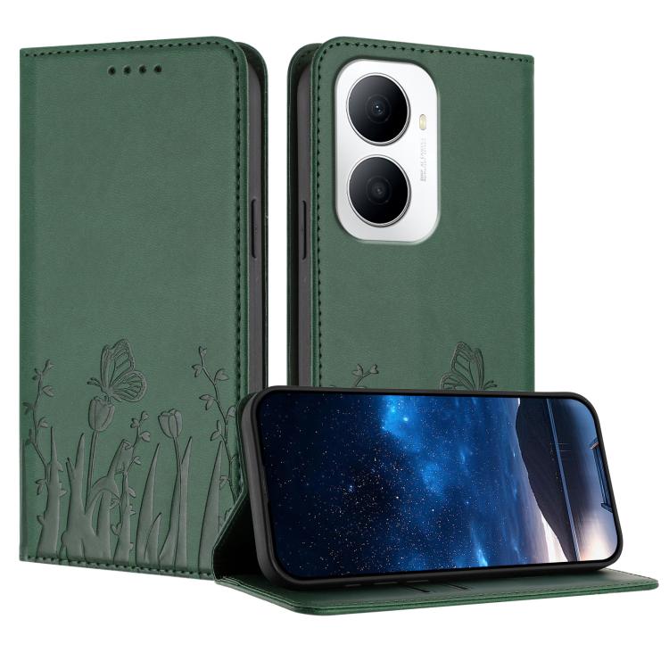 Tulips Butterfly Pattern Magnetic Vegan Leather Phone Case, For Huawei Enjoy 80 Plus, For Huawei Mate 70 Air 5G, For Huawei Pura 80 Pro+ 5G, For Huawei Pura 80 Pro 5G, For Huawei Pura 80 5G, For Huawei Enjoy 80s, For Huawei nova 14 Ultra               ...