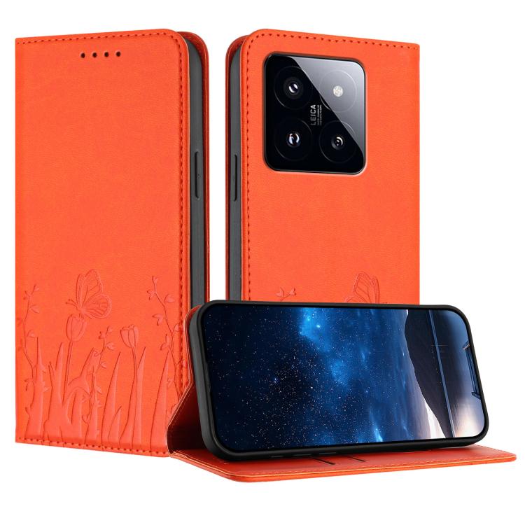 Tulips Butterfly Pattern Magnetic Vegan Leather Phone Case, For Xiaomi Poco F7 / Redmi Turbo 4 Pro, For Xiaomi Poco F7 Pro / Poco F7 Ultra, For Xiaomi 15 Ultra, For Xiaomi Poco X7 Pro / Redmi Turbo 4, For Xiaomi 15 Pro, For Xiaomi 15, For Xiaomi 14T Pr...