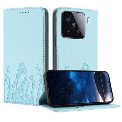 Tulips Butterfly Pattern Magnetic Vegan Leather Phone Case, For Xiaomi Poco F7 / Redmi Turbo 4 Pro, For Xiaomi Poco F7 Pro / Poco F7 Ultra, For Xiaomi 15 Ultra, For Xiaomi Poco X7 Pro / Redmi Turbo 4, For Xiaomi 15 Pro, For Xiaomi 15, For Xiaomi 14T Pr...