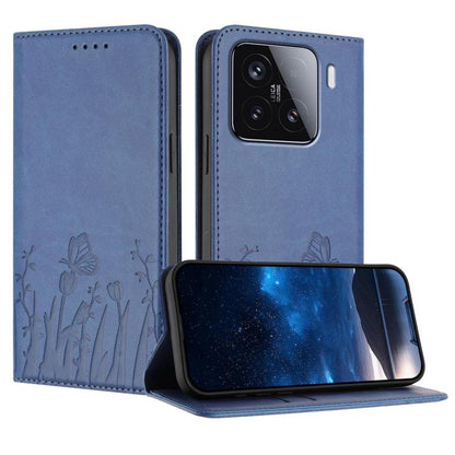 Tulips Butterfly Pattern Magnetic Vegan Leather Phone Case, For Xiaomi Poco F7 / Redmi Turbo 4 Pro, For Xiaomi Poco F7 Pro / Poco F7 Ultra, For Xiaomi 15 Ultra, For Xiaomi Poco X7 Pro / Redmi Turbo 4, For Xiaomi 15 Pro, For Xiaomi 15, For Xiaomi 14T Pr...