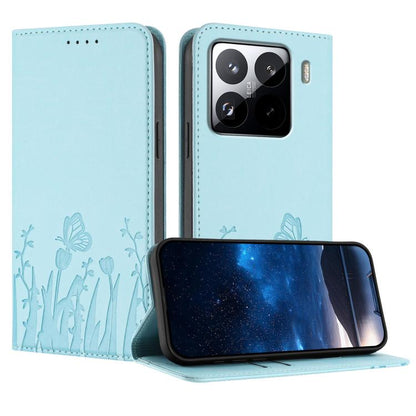 Tulips Butterfly Pattern Magnetic Vegan Leather Phone Case, For Xiaomi Poco F7 / Redmi Turbo 4 Pro, For Xiaomi Poco F7 Pro / Poco F7 Ultra, For Xiaomi 15 Ultra, For Xiaomi Poco X7 Pro / Redmi Turbo 4, For Xiaomi 15 Pro, For Xiaomi 15, For Xiaomi 14T Pr...