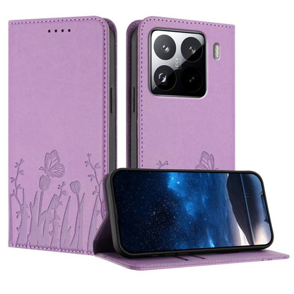 Tulips Butterfly Pattern Magnetic Vegan Leather Phone Case, For Xiaomi Poco F7 / Redmi Turbo 4 Pro, For Xiaomi Poco F7 Pro / Poco F7 Ultra, For Xiaomi 15 Ultra, For Xiaomi Poco X7 Pro / Redmi Turbo 4, For Xiaomi 15 Pro, For Xiaomi 15, For Xiaomi 14T Pr...