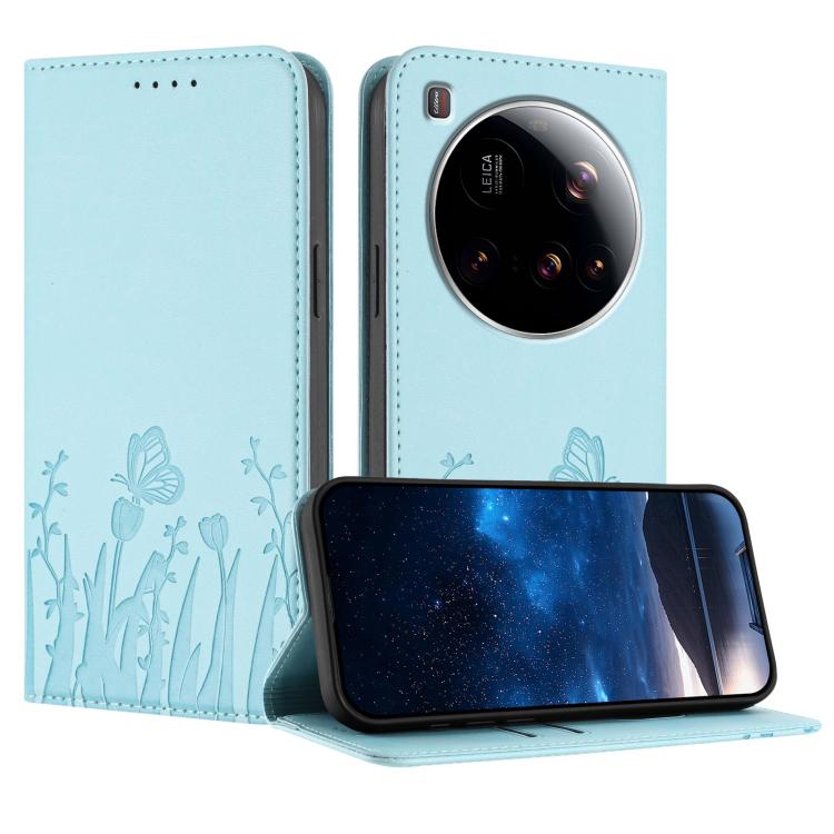 Tulips Butterfly Pattern Magnetic Vegan Leather Phone Case, For Xiaomi Poco F7 / Redmi Turbo 4 Pro, For Xiaomi Poco F7 Pro / Poco F7 Ultra, For Xiaomi 15 Ultra, For Xiaomi Poco X7 Pro / Redmi Turbo 4, For Xiaomi 15 Pro, For Xiaomi 15, For Xiaomi 14T Pr...