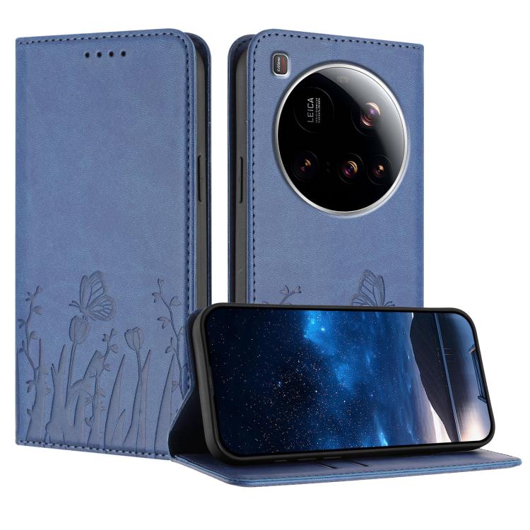 Tulips Butterfly Pattern Magnetic Vegan Leather Phone Case, For Xiaomi Poco F7 / Redmi Turbo 4 Pro, For Xiaomi Poco F7 Pro / Poco F7 Ultra, For Xiaomi 15 Ultra, For Xiaomi Poco X7 Pro / Redmi Turbo 4, For Xiaomi 15 Pro, For Xiaomi 15, For Xiaomi 14T Pr...