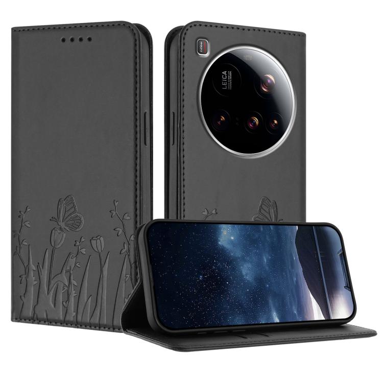 Tulips Butterfly Pattern Magnetic Vegan Leather Phone Case, For Xiaomi Poco F7 / Redmi Turbo 4 Pro, For Xiaomi Poco F7 Pro / Poco F7 Ultra, For Xiaomi 15 Ultra, For Xiaomi Poco X7 Pro / Redmi Turbo 4, For Xiaomi 15 Pro, For Xiaomi 15, For Xiaomi 14T Pr...