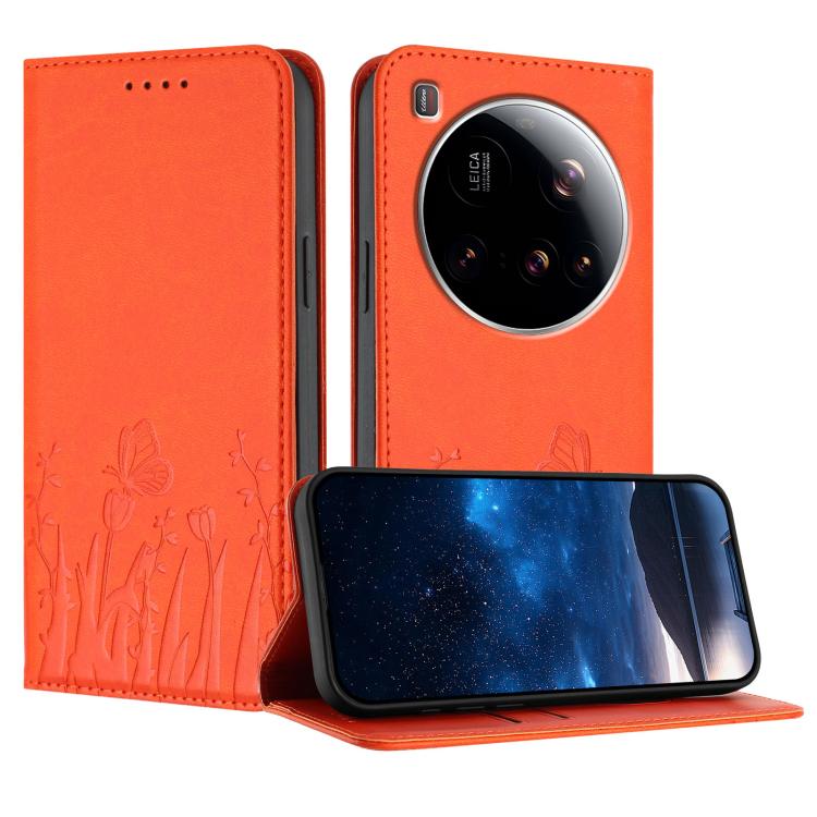 Tulips Butterfly Pattern Magnetic Vegan Leather Phone Case, For Xiaomi Poco F7 / Redmi Turbo 4 Pro, For Xiaomi Poco F7 Pro / Poco F7 Ultra, For Xiaomi 15 Ultra, For Xiaomi Poco X7 Pro / Redmi Turbo 4, For Xiaomi 15 Pro, For Xiaomi 15, For Xiaomi 14T Pr...