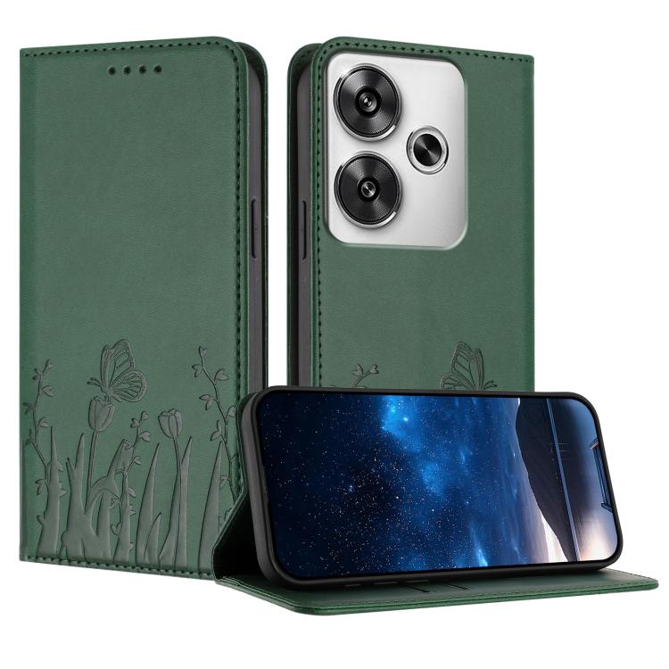 Tulips Butterfly Pattern Magnetic Vegan Leather Phone Case, For Xiaomi Poco F7 / Redmi Turbo 4 Pro, For Xiaomi Poco F7 Pro / Poco F7 Ultra, For Xiaomi 15 Ultra, For Xiaomi Poco X7 Pro / Redmi Turbo 4, For Xiaomi 15 Pro, For Xiaomi 15, For Xiaomi 14T Pr...