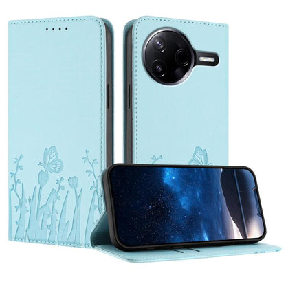 Tulips Butterfly Pattern Magnetic Vegan Leather Phone Case, For Xiaomi Poco F7 / Redmi Turbo 4 Pro, For Xiaomi Poco F7 Pro / Poco F7 Ultra, For Xiaomi 15 Ultra, For Xiaomi Poco X7 Pro / Redmi Turbo 4, For Xiaomi 15 Pro, For Xiaomi 15, For Xiaomi 14T Pr...