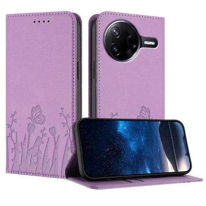 Tulips Butterfly Pattern Magnetic Vegan Leather Phone Case, For Xiaomi Poco F7 / Redmi Turbo 4 Pro, For Xiaomi Poco F7 Pro / Poco F7 Ultra, For Xiaomi 15 Ultra, For Xiaomi Poco X7 Pro / Redmi Turbo 4, For Xiaomi 15 Pro, For Xiaomi 15, For Xiaomi 14T Pr...