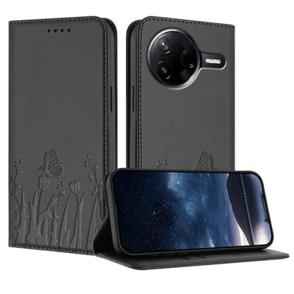 Tulips Butterfly Pattern Magnetic Vegan Leather Phone Case, For Xiaomi Poco F7 / Redmi Turbo 4 Pro, For Xiaomi Poco F7 Pro / Poco F7 Ultra, For Xiaomi 15 Ultra, For Xiaomi Poco X7 Pro / Redmi Turbo 4, For Xiaomi 15 Pro, For Xiaomi 15, For Xiaomi 14T Pr...