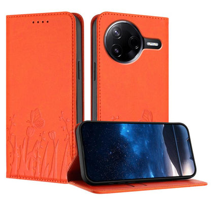 Tulips Butterfly Pattern Magnetic Vegan Leather Phone Case, For Xiaomi Poco F7 / Redmi Turbo 4 Pro, For Xiaomi Poco F7 Pro / Poco F7 Ultra, For Xiaomi 15 Ultra, For Xiaomi Poco X7 Pro / Redmi Turbo 4, For Xiaomi 15 Pro, For Xiaomi 15, For Xiaomi 14T Pr...