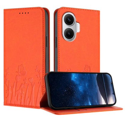 Tulips Butterfly Pattern Magnetic Vegan Leather Phone Case, For Xiaomi Poco F7 / Redmi Turbo 4 Pro, For Xiaomi Poco F7 Pro / Poco F7 Ultra, For Xiaomi 15 Ultra, For Xiaomi Poco X7 Pro / Redmi Turbo 4, For Xiaomi 15 Pro, For Xiaomi 15, For Xiaomi 14T Pr...