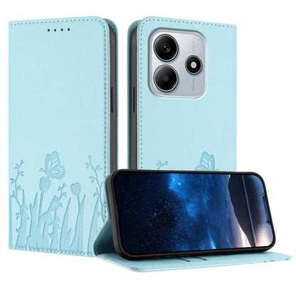 Tulips Butterfly Pattern Magnetic Vegan Leather Phone Case, For Redmi Note 14 5G / Poco M7 Pro 5G, For Redmi Note 14 Pro 4G, For Redmi Note 14 4G 163.25mm, For Redmi K70 Ultra, For Redmi 13 4G / 5G / Note 13R / Poco M6 Plus 5G                          ...