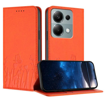 Tulips Butterfly Pattern Magnetic Vegan Leather Phone Case, For Redmi Note 14 5G / Poco M7 Pro 5G, For Redmi Note 14 Pro 4G, For Redmi Note 14 4G 163.25mm, For Redmi K70 Ultra, For Redmi 13 4G / 5G / Note 13R / Poco M6 Plus 5G                          ...