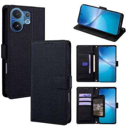 Black flip wallet phone case with card slots and magnetic flap for smartphones