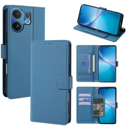 Blue flip wallet phone case with card slots and magnetic flap for smartphones
