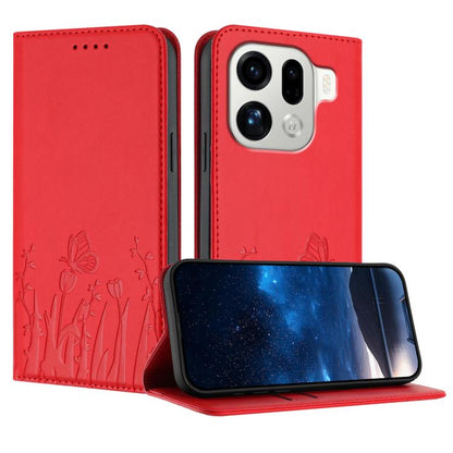 Tulips Butterfly Pattern Magnetic Vegan Leather Phone Case, For OPPO A6x / A6c Global / A6 Pro India, For OPPO Reno15 F 5G Global, For OPPO Reno15 Pro Max 5G Global, For OPPO Reno15 Pro 5G Global, For OPPO Reno15 5G Global, For OPPO Find X9            ...