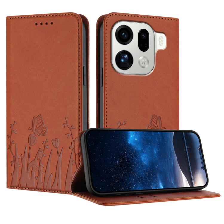 Tulips Butterfly Pattern Magnetic Vegan Leather Phone Case, For OPPO A6x / A6c Global / A6 Pro India, For OPPO Reno15 F 5G Global, For OPPO Reno15 Pro Max 5G Global, For OPPO Reno15 Pro 5G Global, For OPPO Reno15 5G Global, For OPPO Find X9            ...