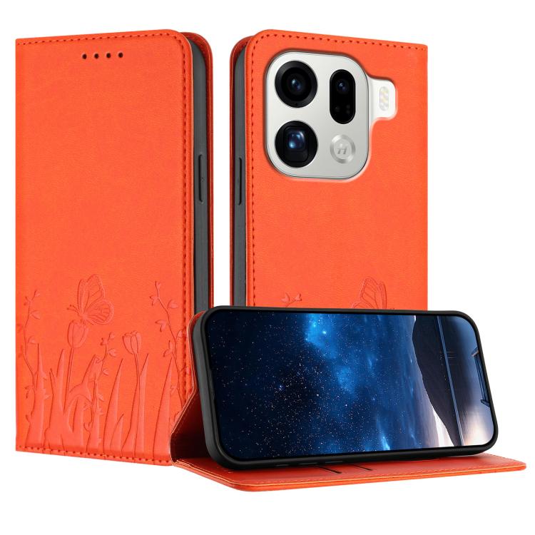 Tulips Butterfly Pattern Magnetic Vegan Leather Phone Case, For OPPO A6x / A6c Global / A6 Pro India, For OPPO Reno15 F 5G Global, For OPPO Reno15 Pro Max 5G Global, For OPPO Reno15 Pro 5G Global, For OPPO Reno15 5G Global, For OPPO Find X9            ...