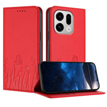 Tulips Butterfly Pattern Magnetic Vegan Leather Phone Case, For OPPO A6x / A6c Global / A6 Pro India, For OPPO Reno15 F 5G Global, For OPPO Reno15 Pro Max 5G Global, For OPPO Reno15 Pro 5G Global, For OPPO Reno15 5G Global, For OPPO Find X9            ...