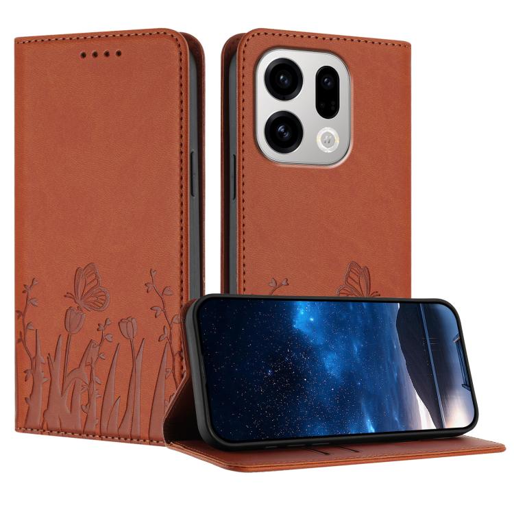 Tulips Butterfly Pattern Magnetic Vegan Leather Phone Case, For OPPO A6x / A6c Global / A6 Pro India, For OPPO Reno15 F 5G Global, For OPPO Reno15 Pro Max 5G Global, For OPPO Reno15 Pro 5G Global, For OPPO Reno15 5G Global, For OPPO Find X9            ...