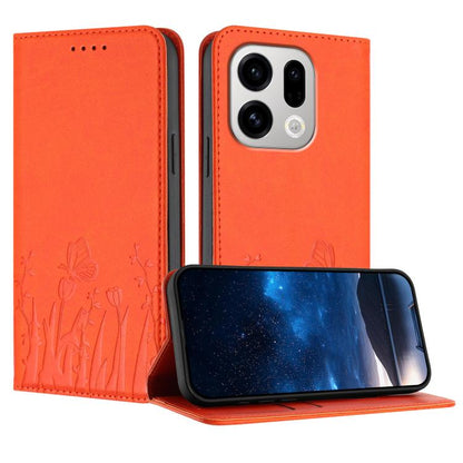 Tulips Butterfly Pattern Magnetic Vegan Leather Phone Case, For OPPO A6x / A6c Global / A6 Pro India, For OPPO Reno15 F 5G Global, For OPPO Reno15 Pro Max 5G Global, For OPPO Reno15 Pro 5G Global, For OPPO Reno15 5G Global, For OPPO Find X9            ...